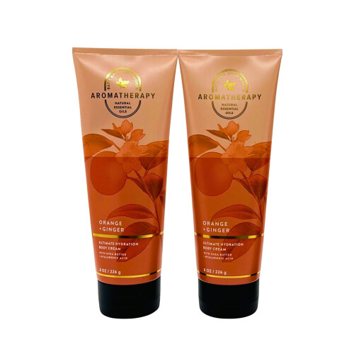 Bath & Body Works Bath & Body Works Körpercreme, Geschenkset mit 2, je 8oz (Orange Ingwer)