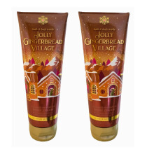 Bath & Body Works Ultra Shea Bodycrème, 8oz Elk, 2-pack (Jolly Gingerbread Village)