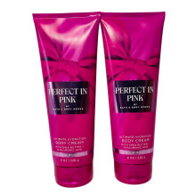 Bath & Body Works Perfect in Pink Ultimate Hydration Body Cream 8 Ounces, pakket van 2