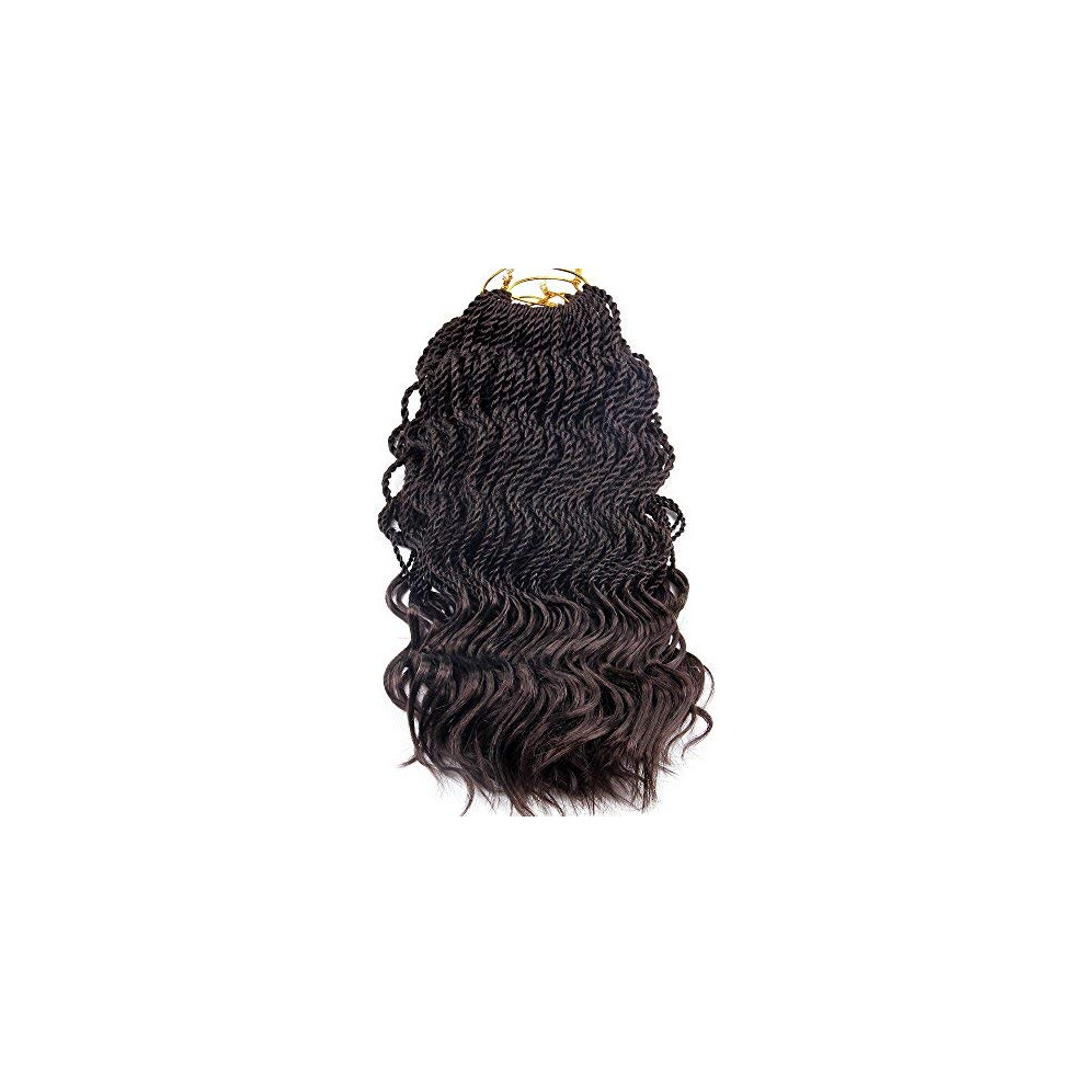 Falemei Unisex Wavy Senegalese Twist Crochet Braids 6Packslot 14Inch 35Strandspack Synthetic Crochet Hair Curly Twist Braiding Hair 14 Inch 4