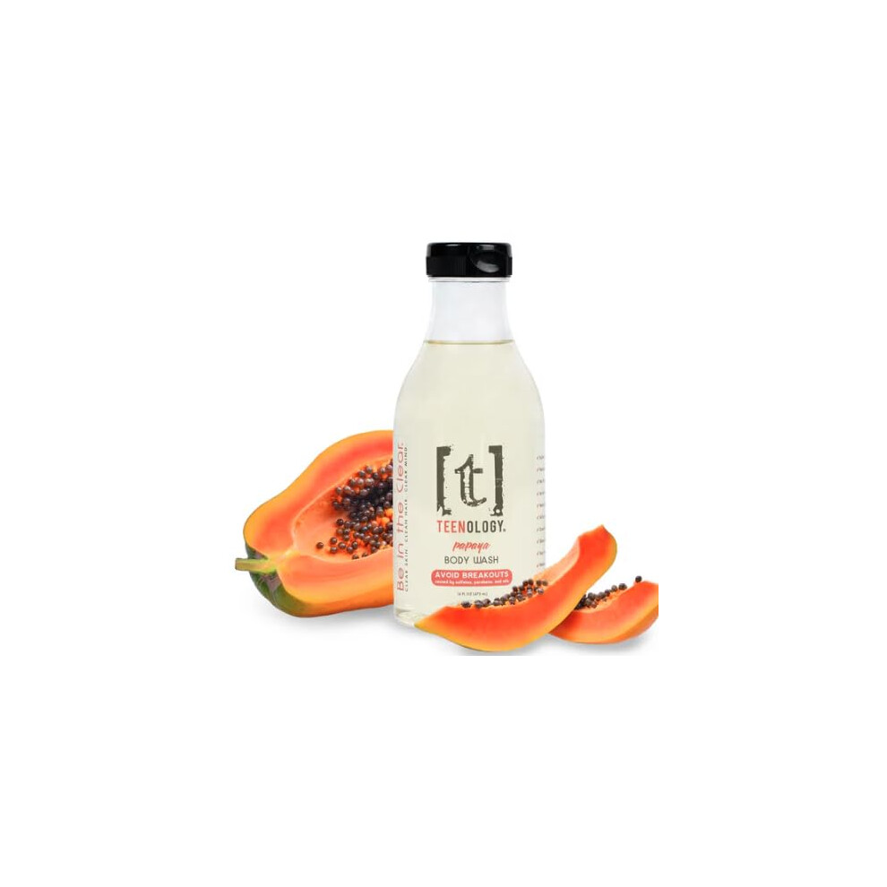 Teenology Body Wash for Teens  Avoid Body Acne and Breakouts  Sulfate and Paraben Free Natural Botanical Extracts Fresh Papaya-image-OPC-PGJ7S72-NEW