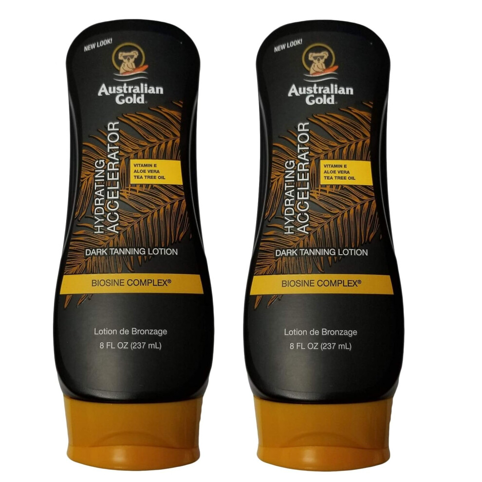 2 Pack Dark Tanning Accelerator Lotion 8 ounces