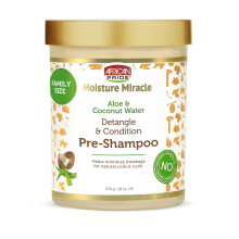 African Pride Moisture Miracle Pre-Shampoo Haarontwarmer met Aloe & Kokoswater | Vermindert Breuk, Hydrateert & Versterkt