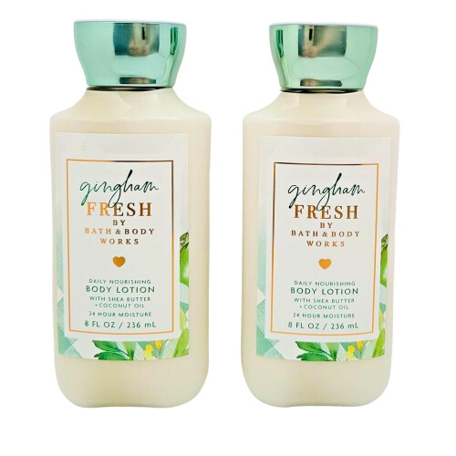 Bath & Body Works Conjunto de loo corporal para banho e corpo com 2 8 onas cada (Gingham Fresh)