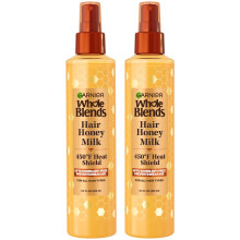 Garnier Whole Blends Hair Honey Milk 450F Hitzschutzspray, Für alle Haartypen, 8,5 Fl Oz, 2 Stück