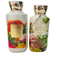 Bath & Body Works Brightest Bloom Body Lotion and Body Gel Wash 2 Piece Set