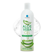 Dr. Robaina Natural Aloe Vera Gel s Emu olejem na oblicej, telo a vlasy | Hydratuje a zklidnuje suchou pokoku Podrden od slunce | 12 oz | Vyroben