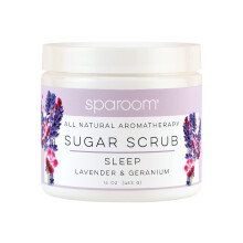 SpaRoom Alle natuurlijke aromatherapie Shea Butter en ruwe suiker Hydraterende en exfolirende bodyscrub 16 oz Slaap- Lavendel en Geranium essent
