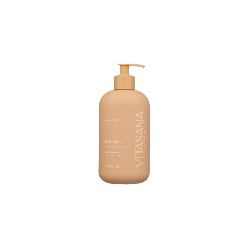Vitasana Orange Body Wash Ewg Verified Plant Derived Hypoallergenic Paraben-Free Sulfate-Free Petroleum-Free Cruelty-Free Mandarin 16Oz