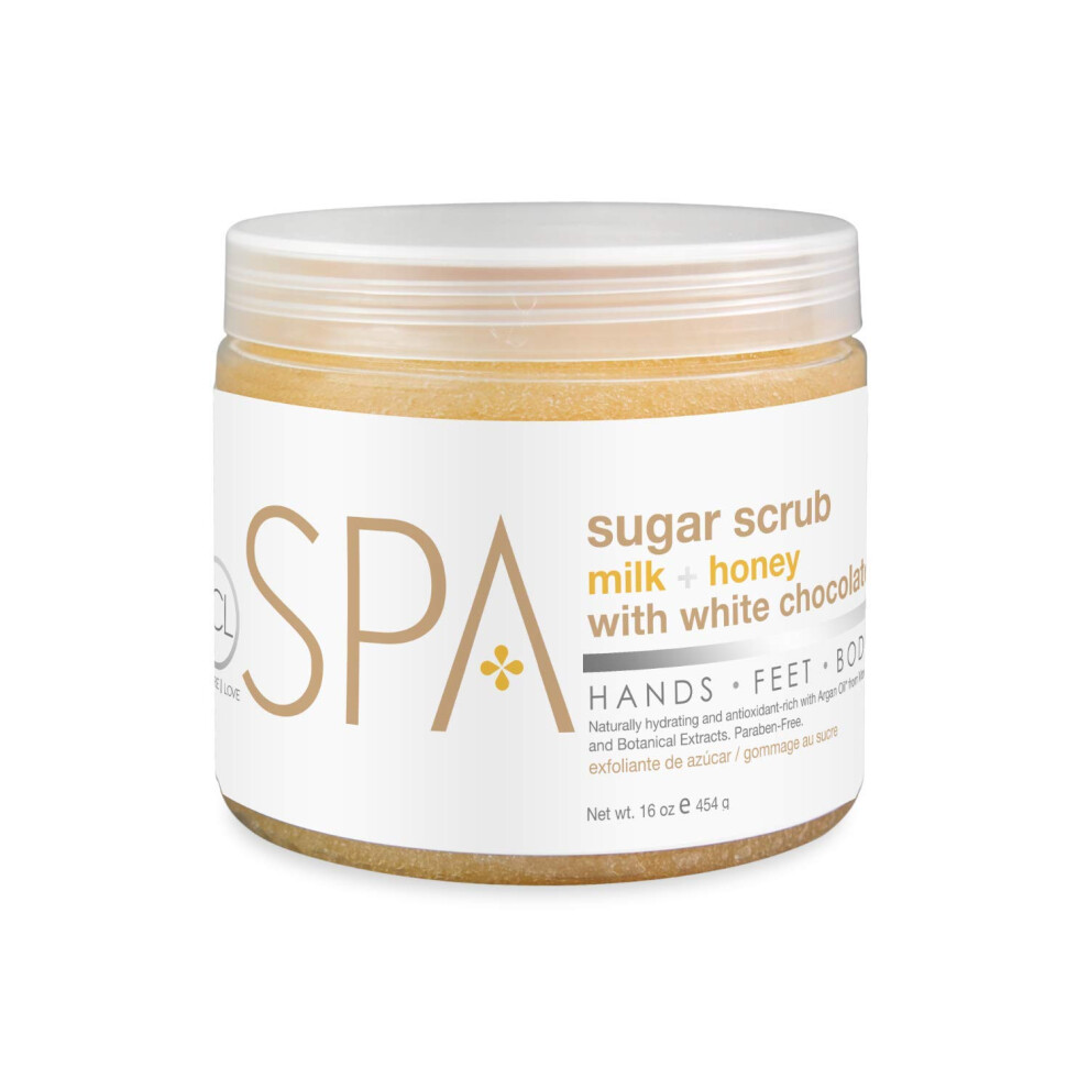 Bcl Spa White Sugar Scrub Milk Honey With Chocolate 16 Oz