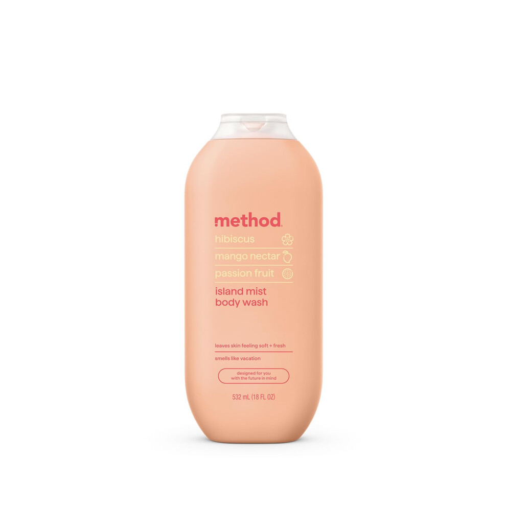 Method Body Wash Island Mist Hibiscus  Mango Nectar  Passion Fruit notes 18oz