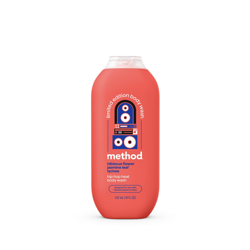 Method Limited Edition Body Wash Hip Hop Heat with notes of Hibiscus Jasmine Leaf and Lychee 18oz