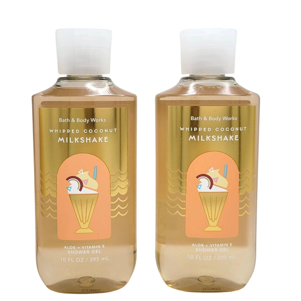 Bath & Body Works Gel Gel Gift Set 10oz chaque paquet de 2 (milkshake     noix de coco fouett   )
