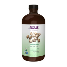 NOW Solutions Organic Castor Oil 100 Pure Versatile Skin Care MultiPurpose Skin Softener 8Ounce