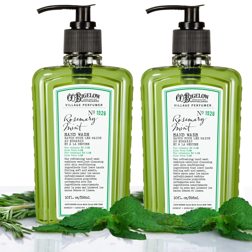 Co Bigelow Hand Wash Rosmarin-Minz-Seife Nr. 1526 Village Perfumer Feuchtigkeitsspendende Handwsche Fr Bad & Kche Mit Aloe Vera 10 Fl Oz P-image