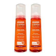Cantu Wave Whip Curling Mousse do wlosw naturalnych z czystym maslem shea 8,4 uncji (zestaw 2 szt.) (opakowanie moze sie rznic)
