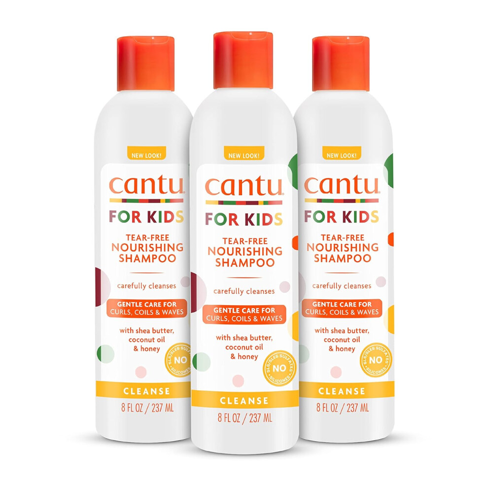Cantu Care for Kids Tearfree Nourishing Shampoo with Shea Butter 8 fl oz Pack of 3