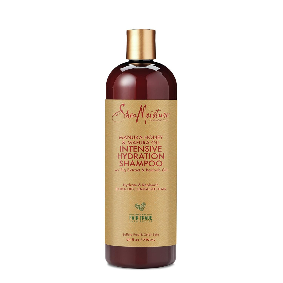 SheaMoisture Intensive Hydration Shampoo for Dry Damaged Hair Manuka Honey  Mafura Oil SulfateFree 24oz