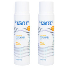 Seaweed Bath Co. Hydrate Body Wash Citrus Vanilla Scent 12 Ounce (Pack of 2) Shower Gel for Men & Women Vegan Paraben Free Sulfate Free Cr