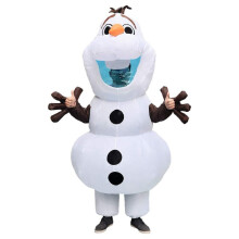 Weißer Schneemann aufblasbar Kostüm Anzug Cosplay Erwachsene Kostüm Weihnachten Party Kleid