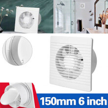 150mm 6-inch Indoor Extractor Fan - White, Wall-Mount, IPX4, 200m3/h, 40dB(A) at 3m, 20W