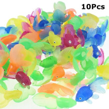 10Pcs /set Baby Kids gomma morbida oro pesce bagno giocattoli simulazione acqua