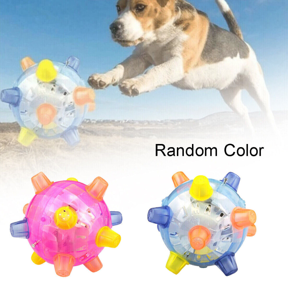 LED Jumping Activation Ball For Dogs Flashing Dancing Pet Ball Toys with