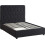 Seconique Madison Ottoman 4'6" Double Bed Black Velvet Fabric with Buttoned Studs 3