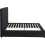 Seconique Madison Ottoman 4'6" Double Bed Black Velvet Fabric with Buttoned Studs 4