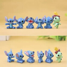 Lilo und Stitch Modell 12 Stück/Pack Actionfigur Kuchentopper Puppe Kind Geschenk