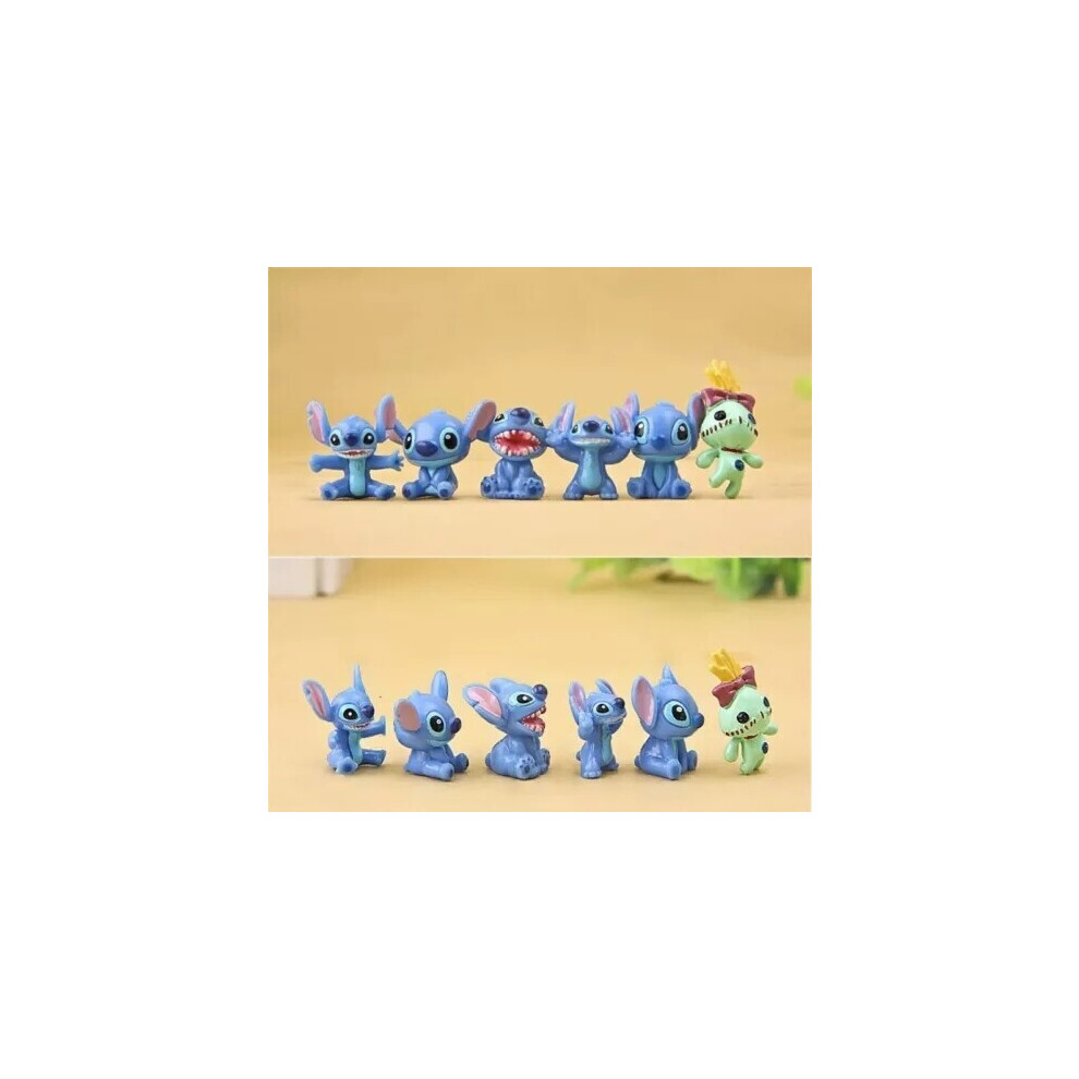 Mdsrjone Lilo And Stitch Model 12Pcs/Pack Action Figure Cake Topper Doll Kid Gift
