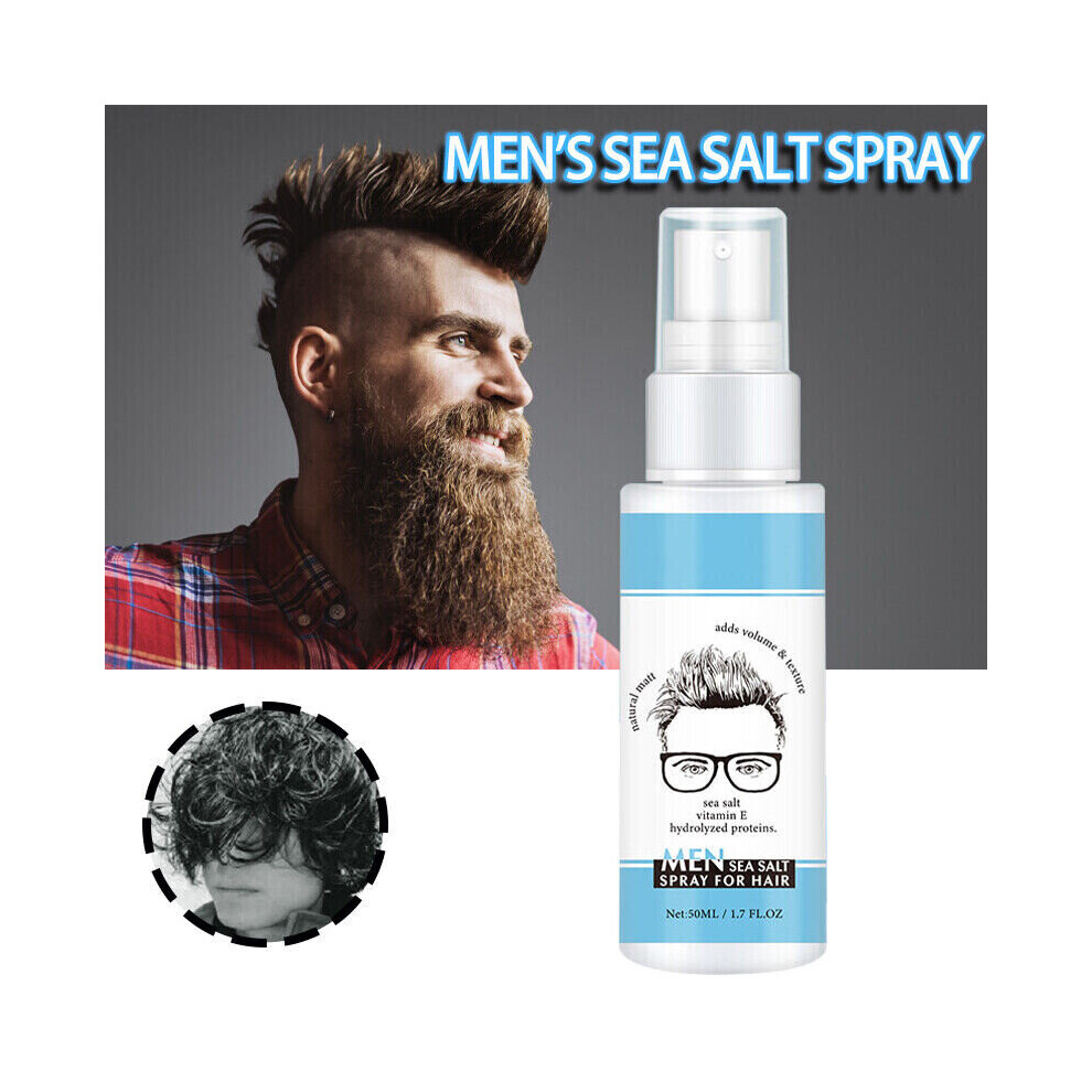 Men's Sea Salt Spray for Hair Styling Natural Lifts and Texturizes D