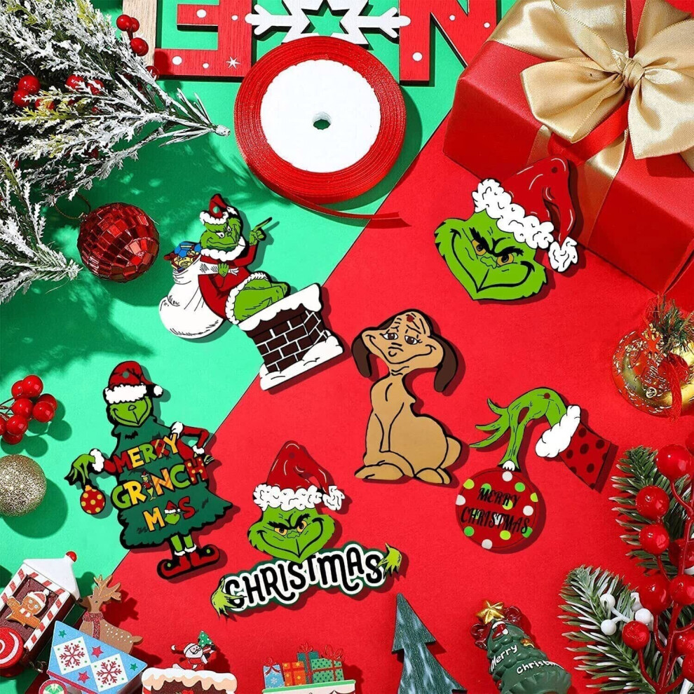 24Pcs Novelty Grinch Xmas Tree Decorations