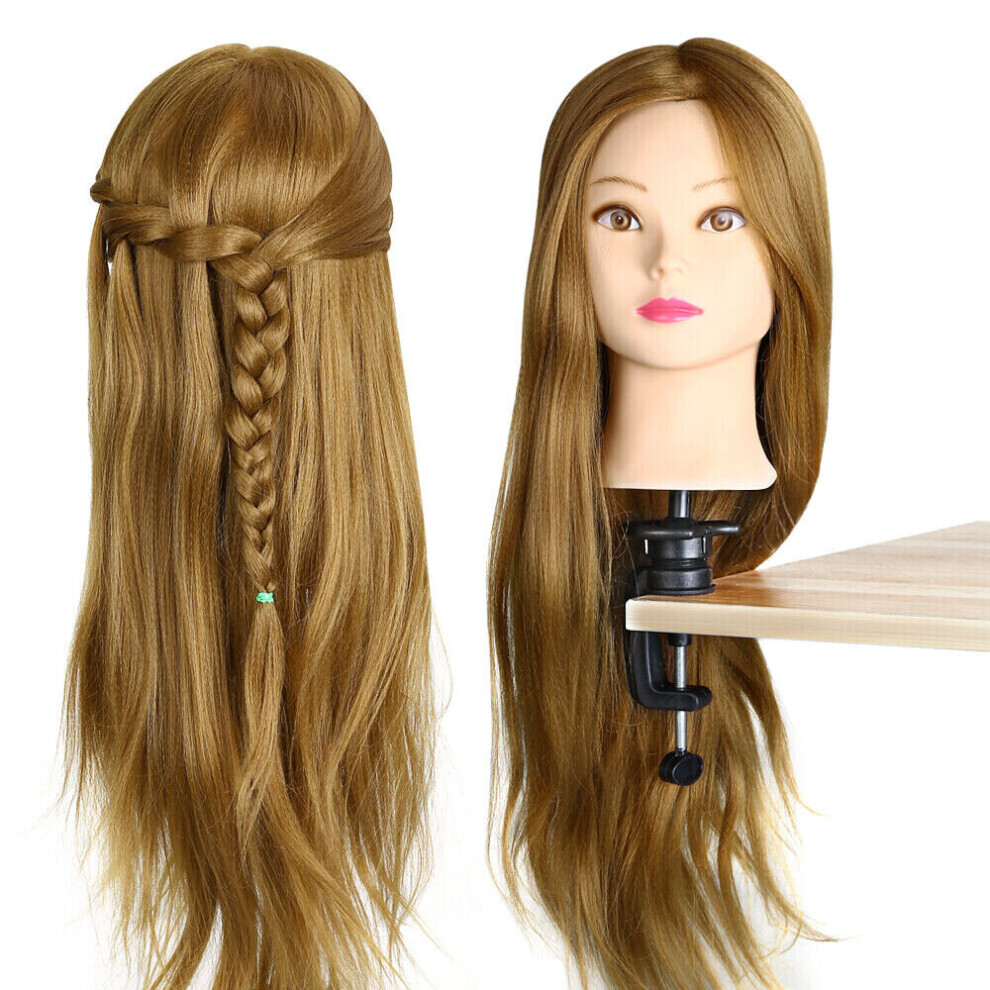Mdsrjone 26 Inch 30% Real Hair Salon Practice Training Head Hairdressing Mannequin Doll