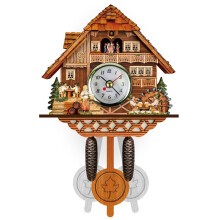 Black Forest Kuckucksuhr Kuckucks-Wanduhr mit fahrendem Zug Home Decor Clocks