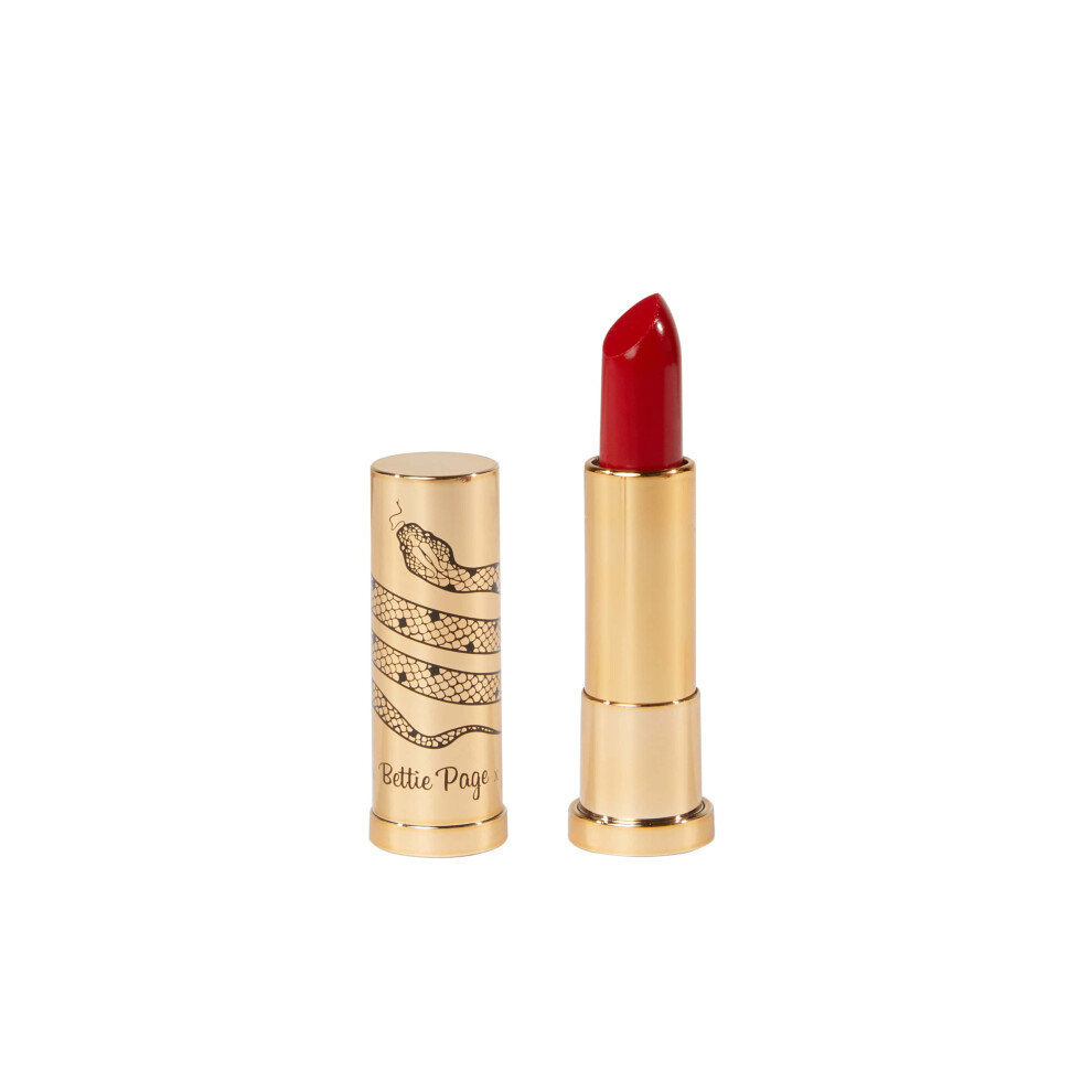 (Bright Red) Bettie Page Lingerie  Moisturising High Pigment Satin Lipstick
