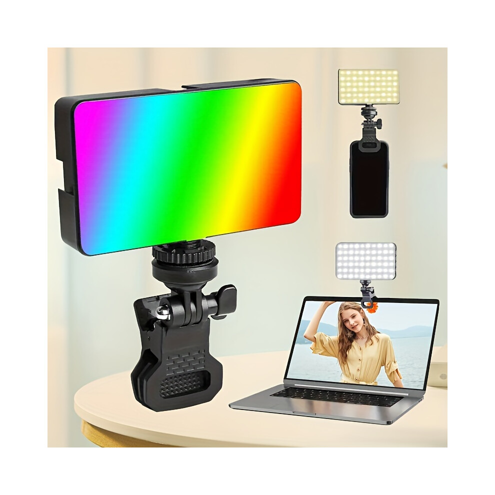 140 LED Selfie Light - 1800mAh Rechargeable, RGB Adjustable Brightness, Suitable for Mobile Phones/Cameras