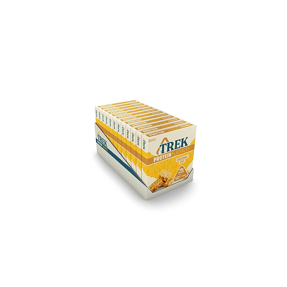 JB's TREK High Protein Flapjack Original Oat, Gluten Free, Plant Based, Vegan Snack, 50 g x 36 Bars