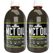 Natures Aid 100% MCT Oil - Premium Coconut Oil 500ml (Pack of 2)