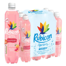 Rubicon Spring 12 Pack Pink Grapefruit & Blood Orange, Sparkling Spring Water with Real Fruit Juice & Natural Flavours, Only 15 Calories - 12 x 500ml