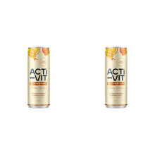 Acti-Vit Sparkling Flavoured Vitamin Water Cans with B Vitamins B5, B6, B9, B12, Vitamin C, Vitamin D, Zinc & Magnesium Zero Sugar 12x 330ml Tropical