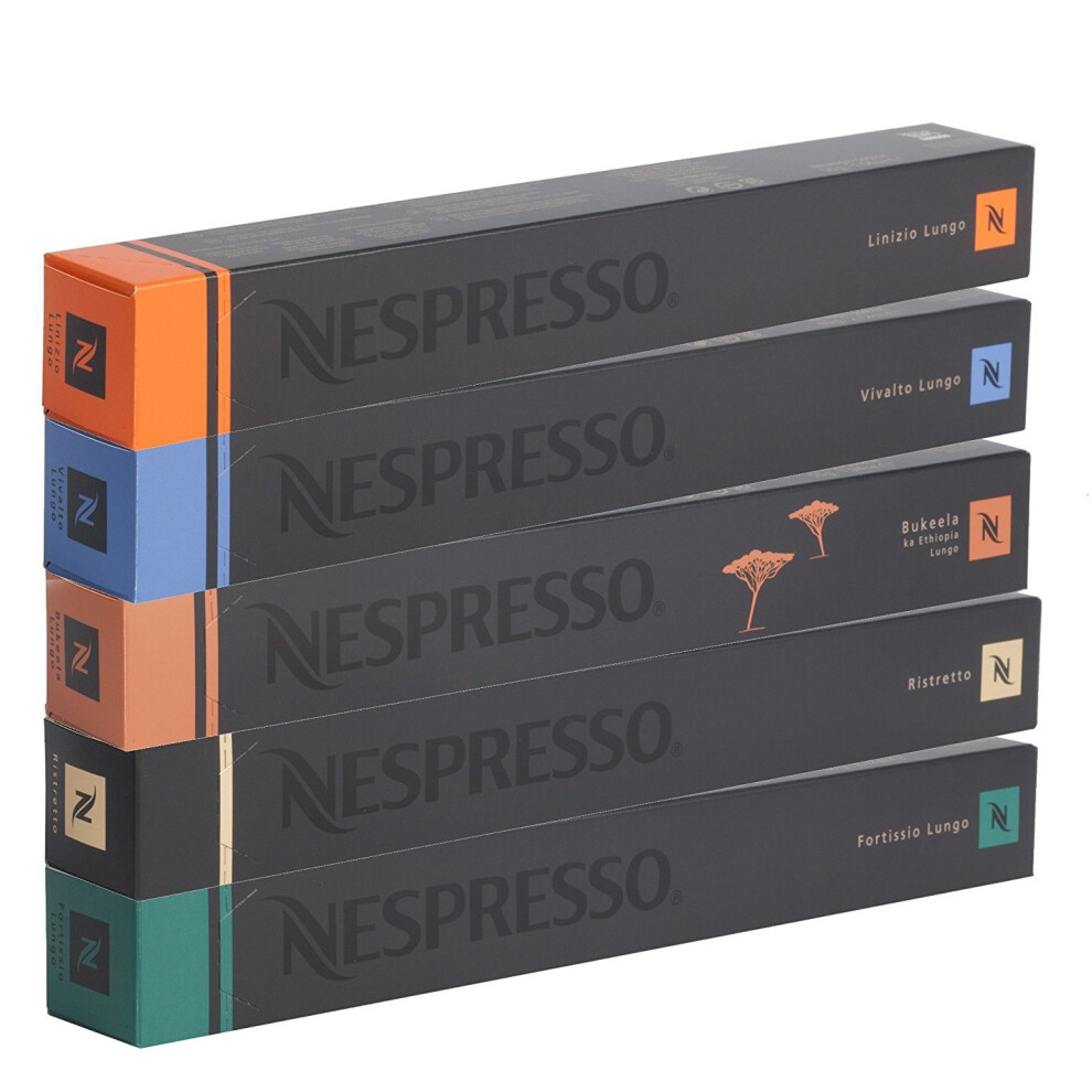 Nespresso 50 Coffee Capsules Lungos And Ristretto Mix