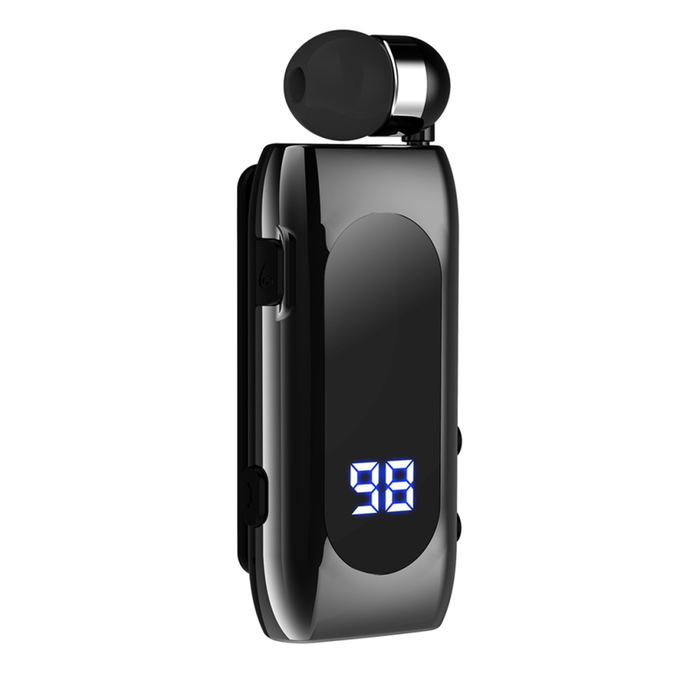 K55 Lavalier Retractable Headset Bt5.2 Call Reminder Vibration Motion Clip Driver Auricular Pk F920 Black 4853931658385