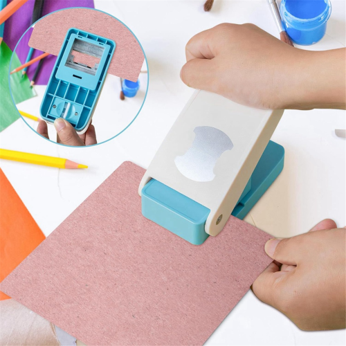 Tab Punch Handheld Folder Loose Leaf Separator Label Craft Paper Cutter puncher, στρογγυλό 2