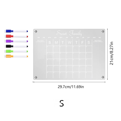 Planner Weekly Clear Magnetic Calendar Plan Plan Notepad Refrigerator αυτοκόλλητο, S-WEEK 2
