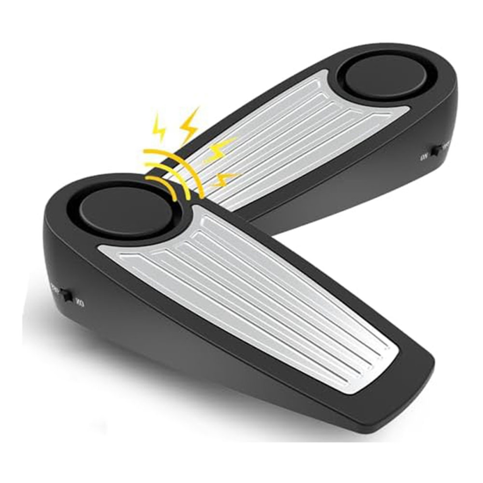 Door Stop Alarms 130Db Intruder Alert Siren,Floor Mount Type,Rubber Security Devices Wedge For Home,Hotel,Dorm Room 4853931660708
