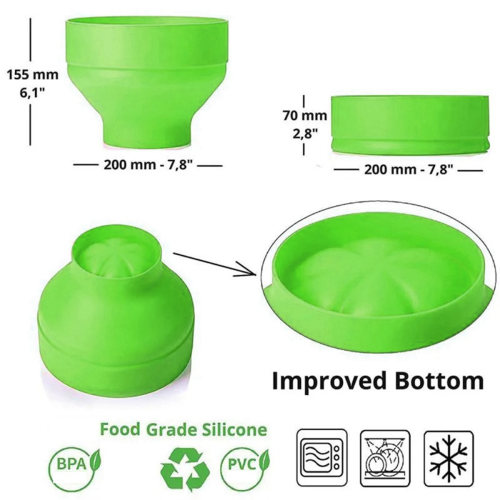 Popcorn Microwave Silicone Foldable Kitchen Easy Tools DIY Bucket Bowl Maker with Lid,Dark Blue 2