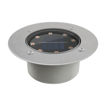Solar-Bodenleuchten für den Außenbereich, wasserdicht, LED-Licht für Garten, Hof, Stufen und Gehwege, Warmweiß