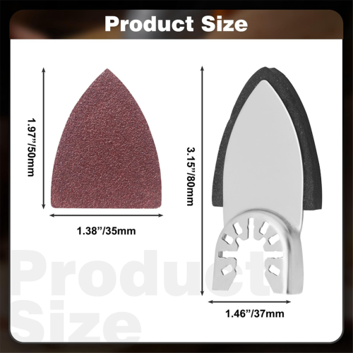 130Pcs Oscillating Tool Sanding Pads Kit,5Pc Finger & 125Pc Sandpaper Multitool Attachments 2