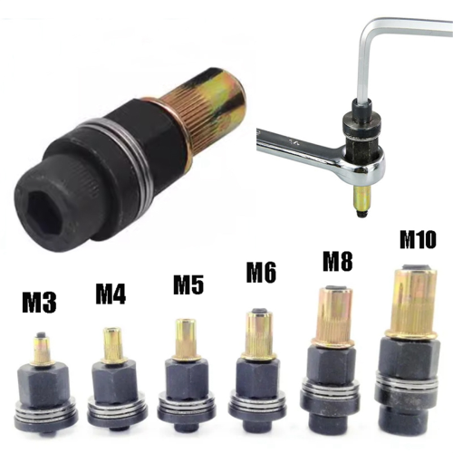 6Pcs Hand Rivet Nut Head Nuts Adapter Tool Riveter Accessory for Optional Model M3-M10 2
